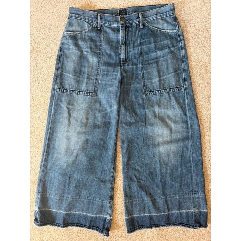 Citizens of Humanity Winslow Utility Ankle Jeans Women’s 32 Blue Cropped Raw Hem